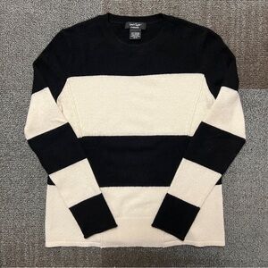 Lord & and Taylor 100% Cashmere Sweater Womens XS Crew Neck Knit Pullover Stripe